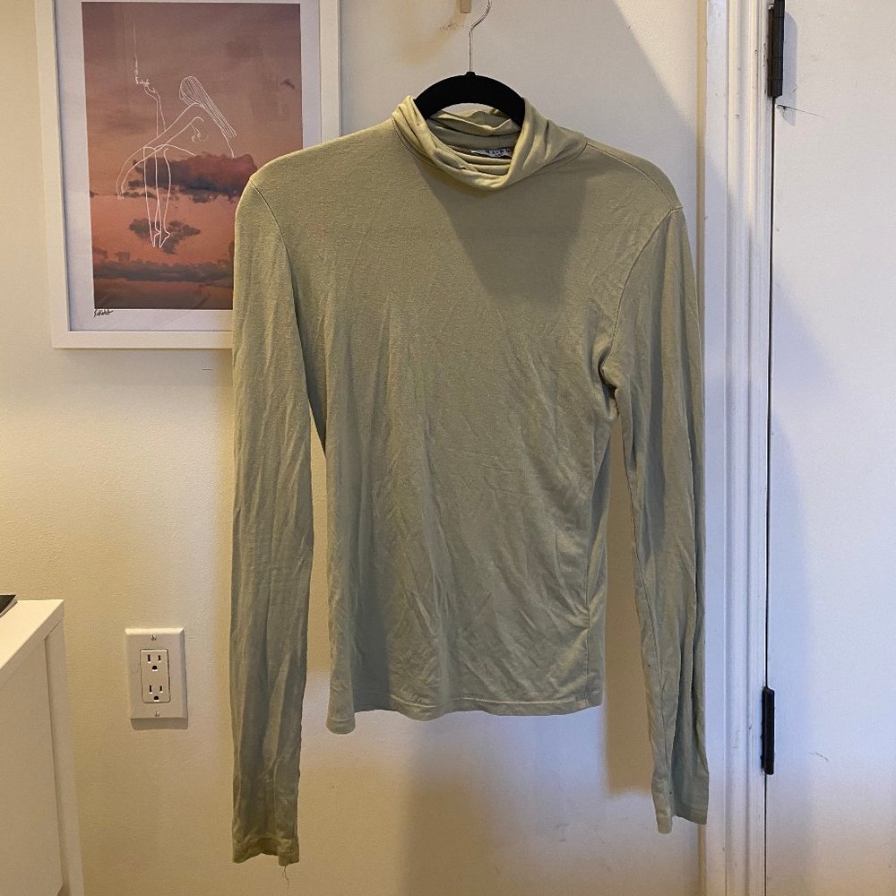 NA-KD Light Green Turtleneck Size XXS